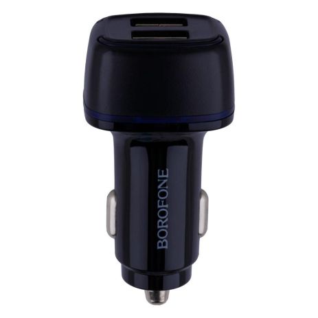 Автозарядний пристрій Borofone BZ14 Lightning 2USB 2.4A Колір Чорний