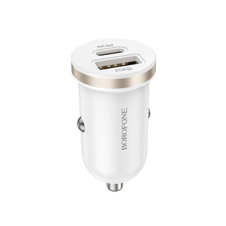Авто Зарядное Устройство Borofone BZ22 1USB/1USB-C QC/PD30W Цвет Черный