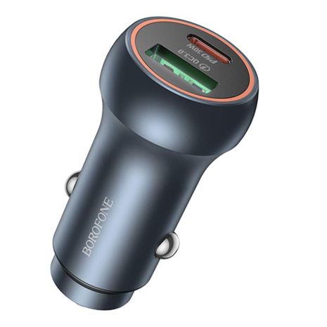 Автомобільний Зарядний Пристрій Borofone BZ32B 1USB/1USB-C QC/PD48W Автомобільний Зарядний Пристрій Borofone BZ32B 1USB/1USB-C QC/PD48W