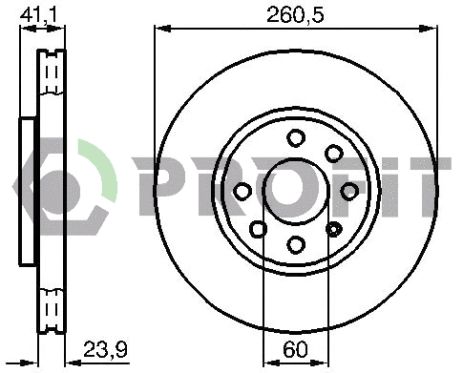 Диск гальмівний OPEL TIGRA, PROFIT (50101131)
