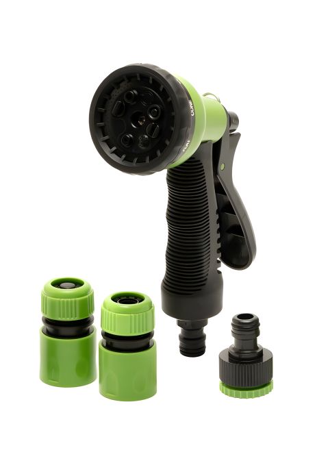 Комплект для поливу SOFT LINE 4 шт (пістолет 8 режимів/адаптер ½" ВР-¾" ВР/конектор ½"/конектор ½" STOP) MASTERTOOL 92-9350 Комплект для поливу SOFT LINE 4 шт (пістолет 8 режимів/адаптер ½" ВР-¾" ВР/конектор ½"/конектор ½" STOP) MASTERTOOL 92-9350