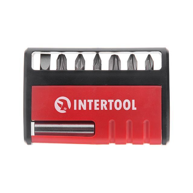 Набор отверточных насадок с магнитным держателем, 8 шт., Cr-V INTERTOOL VT-0107 Набор отверточных насадок с магнитным держателем, 8 шт., Cr-V INTERTOOL VT-0107