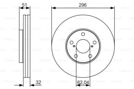 Диск тормозной LEXUS GS, BOSCH (0986479R20) Диск тормозной LEXUS GS, BOSCH (0986479R20)