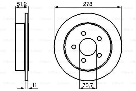 Диск гальмівний VAUXHALL SINTRA, OPEL SINTRA, BOSCH (0986478487) Диск гальмівний VAUXHALL SINTRA, OPEL SINTRA, BOSCH (0986478487)