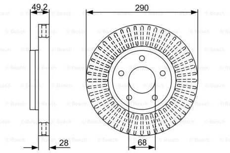 Диск тормозной BOSCH (0986479V48) Диск тормозной BOSCH (0986479V48)