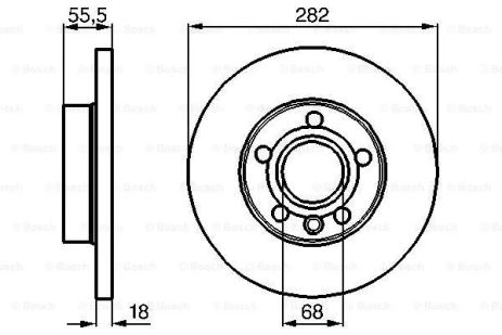 Тормозной диск для VW T4, BOSCH (0986479B54)