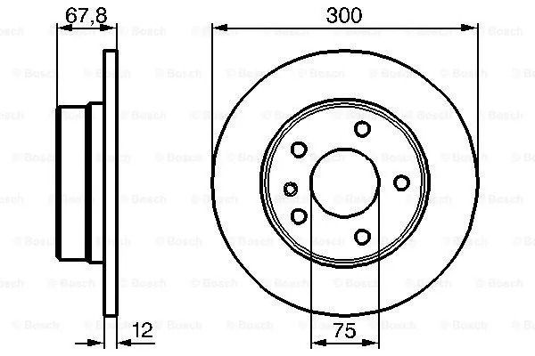 Диск тормозной BMW 7, BOSCH (0986478322) Диск тормозной BMW 7, BOSCH (0986478322)