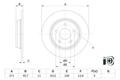 Диск гальмівний FORD 2196429, FORD FOCUS, BOSCH (0986479F78) Диск гальмівний FORD 2196429, FORD FOCUS, BOSCH (0986479F78)