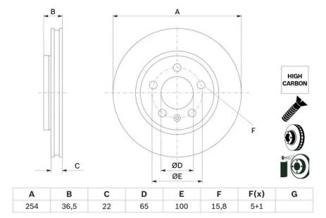 Диск тормозной VW POLO, BOSCH (0986479E01) Диск тормозной VW POLO, BOSCH (0986479E01)