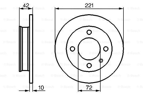Диск тормозной FORD FIESTA, BOSCH (0986478068) Диск тормозной FORD FIESTA, BOSCH (0986478068)