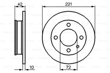 Диск тормозной FORD FIESTA, BOSCH (0986478068) Диск тормозной FORD FIESTA, BOSCH (0986478068)