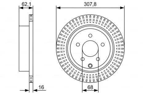 Гальмівний диск INFINITI JX, BOSCH (0986479W11) Гальмівний диск INFINITI JX, BOSCH (0986479W11)