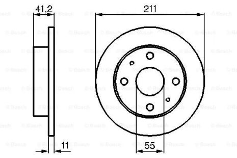 Диск тормозной PERODUA KELISA, DAIHATSU CUORE, BOSCH (0986479119) Диск тормозной PERODUA KELISA, DAIHATSU CUORE, BOSCH (0986479119)