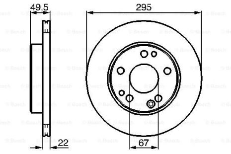 Диск тормозной MERCEDES-BENZ 124, BOSCH (0986478525) Диск тормозной MERCEDES-BENZ 124, BOSCH (0986478525)