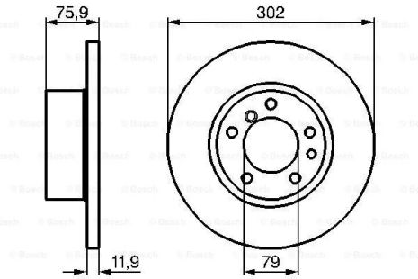 Диск тормозной BMW 5, BOSCH (0986478319) Диск тормозной BMW 5, BOSCH (0986478319)