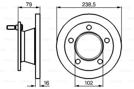 Диск тормозной MERCEDES-BENZ MB, BOSCH (0986478357) Диск тормозной MERCEDES-BENZ MB, BOSCH (0986478357)