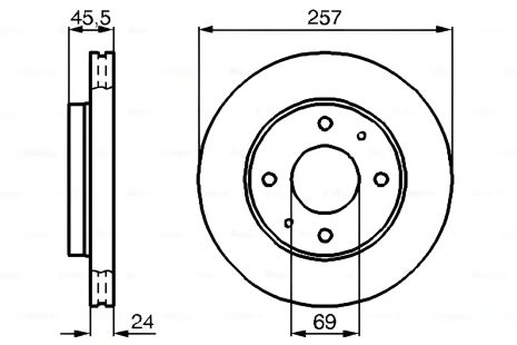 Тормозной диск для HYUNDAI MATRIX, BOSCH (0986478774) Тормозной диск для HYUNDAI MATRIX, BOSCH (0986478774)