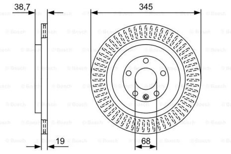 Диск гальмівний FORD USA, BOSCH (0986479W54) Диск гальмівний FORD USA, BOSCH (0986479W54)