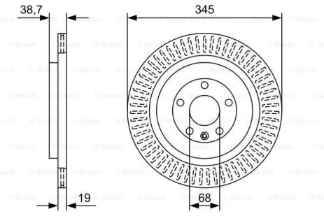 Диск гальмівний FORD USA, BOSCH (0986479W54)