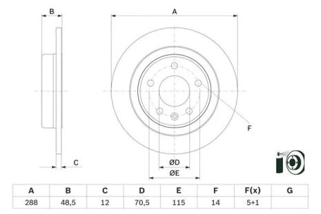 Диск тормозной VAUXHALL INSIGNIA, OPEL INSIGNIA, BOSCH (0986479F83) Диск тормозной VAUXHALL INSIGNIA, OPEL INSIGNIA, BOSCH (0986479F83)