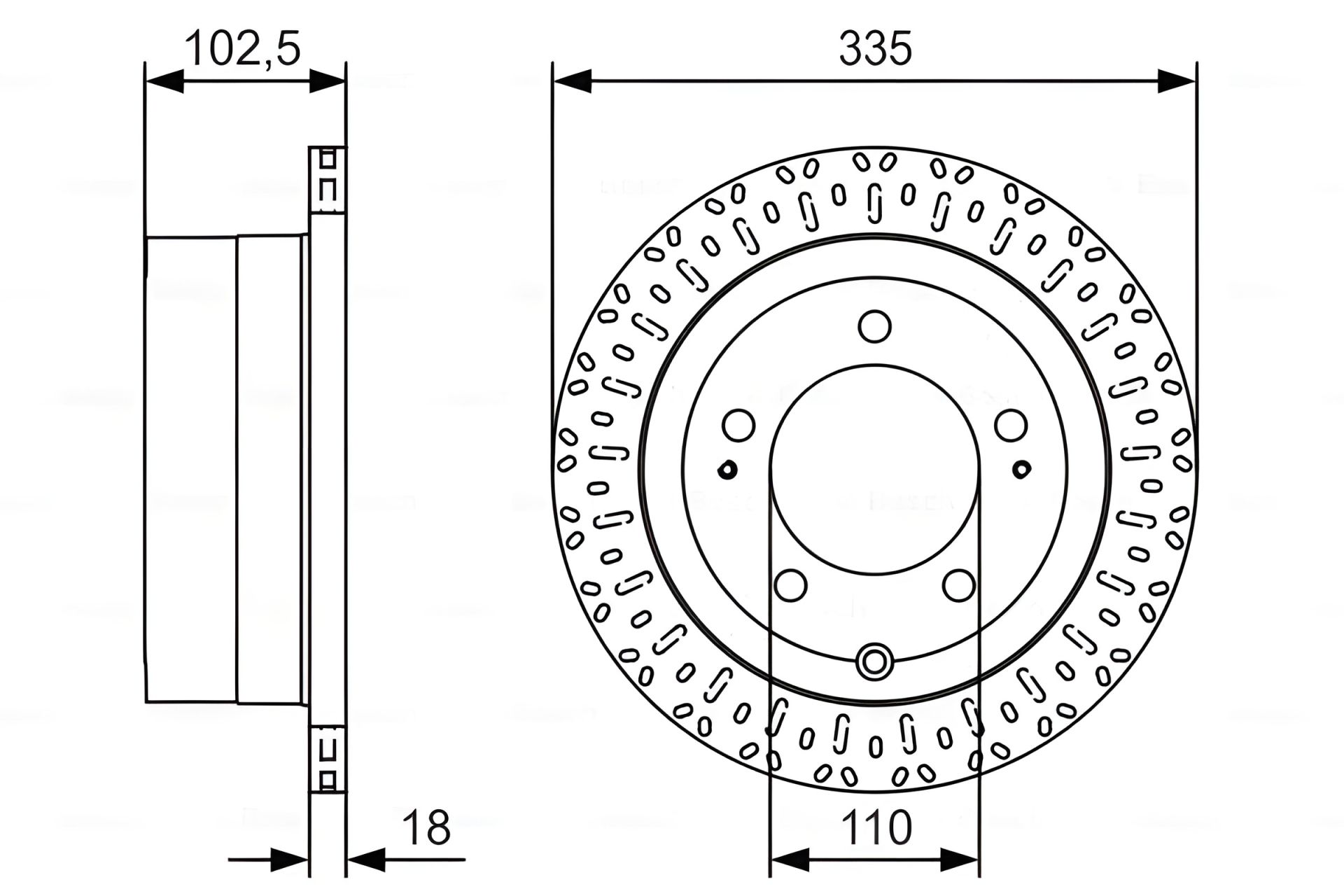 Диск гальмівний для TOYOTA LAND, BOSCH (0986479U32) Диск гальмівний для TOYOTA LAND, BOSCH (0986479U32)