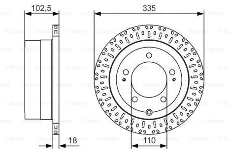 Диск тормозной TOYOTA LAND, BOSCH (0986479U32) Диск тормозной TOYOTA LAND, BOSCH (0986479U32)