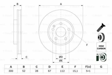 Диск тормозной MERCEDES-BENZ MARCO, BOSCH (0986479D57) Диск тормозной MERCEDES-BENZ MARCO, BOSCH (0986479D57)
