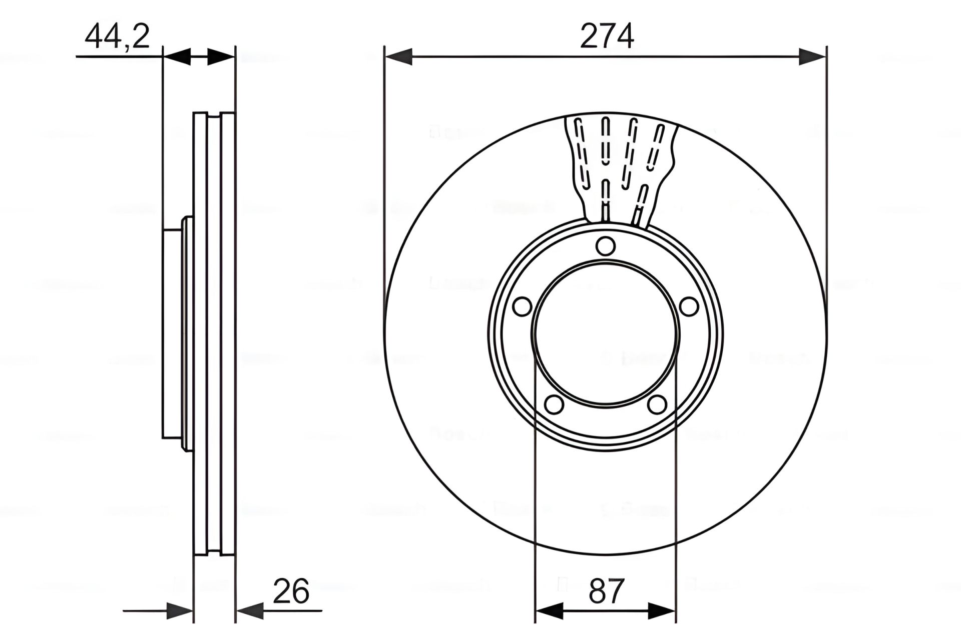 Гальмівний диск для HYUNDAI H100, BOSCH (0986479696) Гальмівний диск для HYUNDAI H100, BOSCH (0986479696)