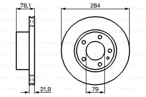 Диск тормозной BMW 5, BOSCH (0986478043) Диск тормозной BMW 5, BOSCH (0986478043)