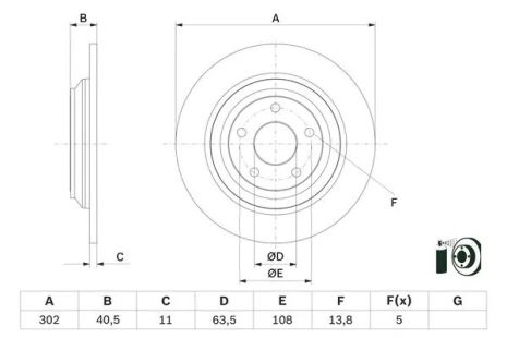 Диск тормозной FORD FOCUS, BOSCH (0986479F79) Диск тормозной FORD FOCUS, BOSCH (0986479F79)