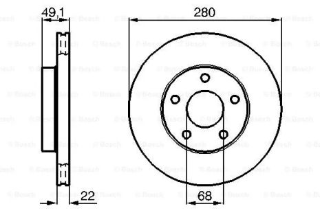 Диск тормозной NISSAN CEFIRO, BOSCH (0986478833) Диск тормозной NISSAN CEFIRO, BOSCH (0986478833)