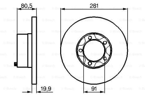 Диск тормозной VW LT, BOSCH (0986478138) Диск тормозной VW LT, BOSCH (0986478138)