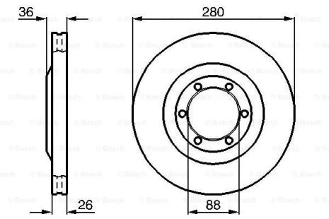 Диск тормозной ISUZU TROOPER, VAUXHALL FRONTERA, BOSCH (0986478437) Диск тормозной ISUZU TROOPER, VAUXHALL FRONTERA, BOSCH (0986478437)