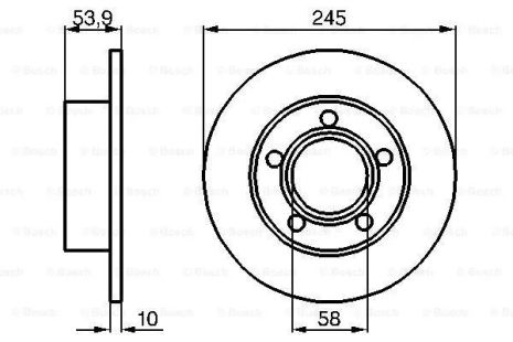 Диск тормозной AUDI A6, BOSCH (0986478461) Диск тормозной AUDI A6, BOSCH (0986478461)
