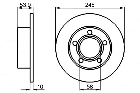 Гальмівний диск AUDI A6, BOSCH (0986478461)