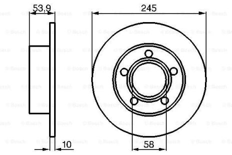 Диск тормозной AUDI A6, BOSCH (0986478461) Диск тормозной AUDI A6, BOSCH (0986478461)