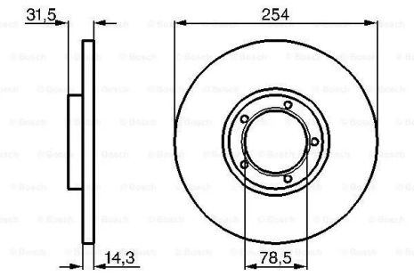 Диск тормозной FORD TRANSIT, BOSCH (0986478345) Диск тормозной FORD TRANSIT, BOSCH (0986478345)