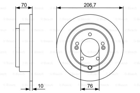 Диск тормозной KIA OPIRUS, BOSCH (0986479V53) Диск тормозной KIA OPIRUS, BOSCH (0986479V53)