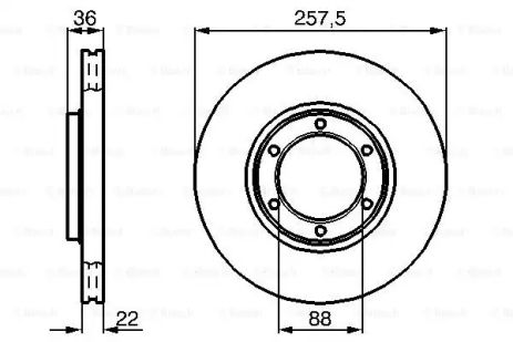 Диск тормозной OPEL 569801, BOSCH (0986478596) Диск тормозной OPEL 569801, BOSCH (0986478596)