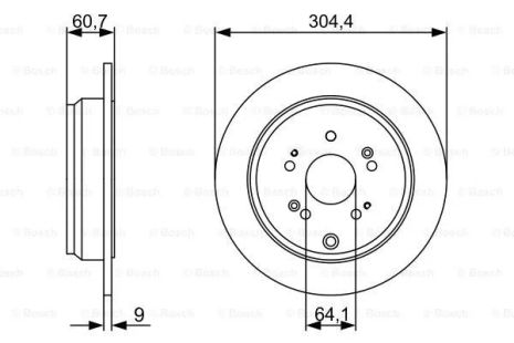 Диск тормозной HONDA (DONGFENG), BOSCH (0986479V84) Диск тормозной HONDA (DONGFENG), BOSCH (0986479V84)