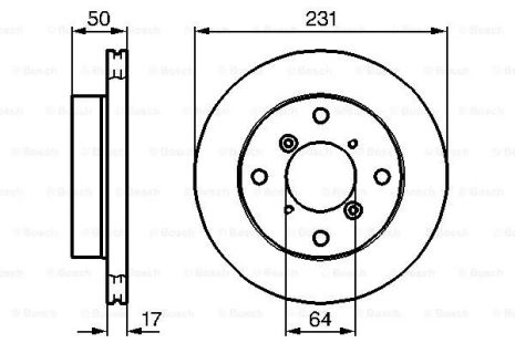 Диск тормозной SUBARU JUSTY, SUZUKI SWIFT, BOSCH (0986478721) Диск тормозной SUBARU JUSTY, SUZUKI SWIFT, BOSCH (0986478721)