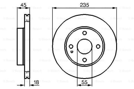 Диск тормозной передний MAZDA 323, Bosch (0986478241) Диск тормозной передний MAZDA 323, Bosch (0986478241)