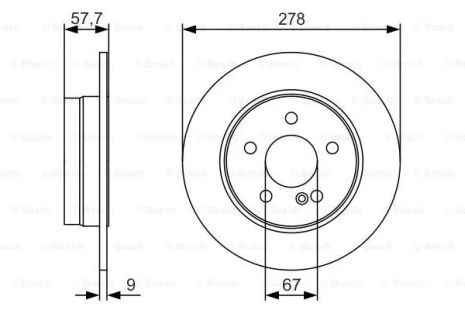 Диск тормозной MERCEDES-BENZ C-CLASS, BOSCH (0986479S96) Диск тормозной MERCEDES-BENZ C-CLASS, BOSCH (0986479S96)