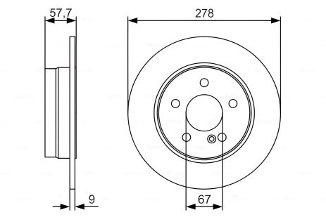 Диск тормозной для MERCEDES-BENZ C-CLASS, BOSCH (0986479S96)