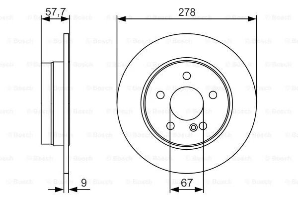Диск тормозной MERCEDES-BENZ C-CLASS, BOSCH (0986479S96) Диск тормозной MERCEDES-BENZ C-CLASS, BOSCH (0986479S96)