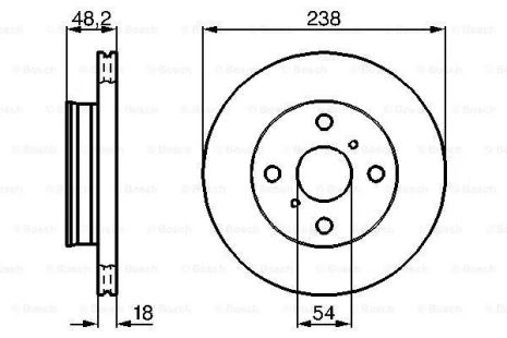 Диск тормозной TOYOTA COROLLA, BOSCH (0986478385) Диск тормозной TOYOTA COROLLA, BOSCH (0986478385)
