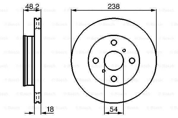 Диск тормозной TOYOTA COROLLA, BOSCH (0986478385) Диск тормозной TOYOTA COROLLA, BOSCH (0986478385)