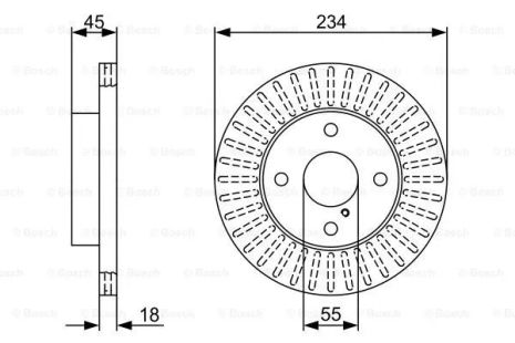 Диск тормозной MAZDA DEMIO, BOSCH (0986479V65) Диск тормозной MAZDA DEMIO, BOSCH (0986479V65)