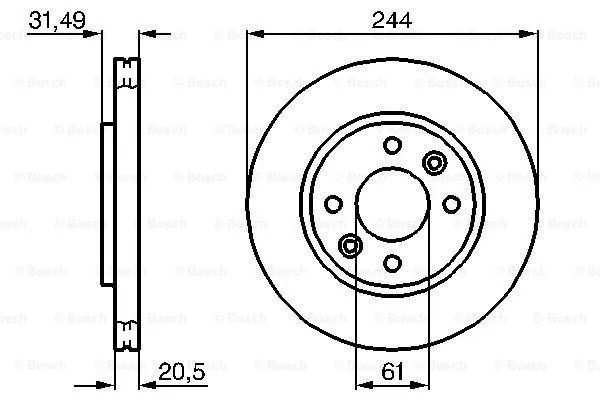 Диск тормозной RENAULT 21, BOSCH (0986478278) Диск тормозной RENAULT 21, BOSCH (0986478278)