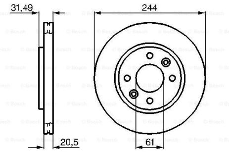 Диск тормозной RENAULT 21, BOSCH (0986478278) Диск тормозной RENAULT 21, BOSCH (0986478278)
